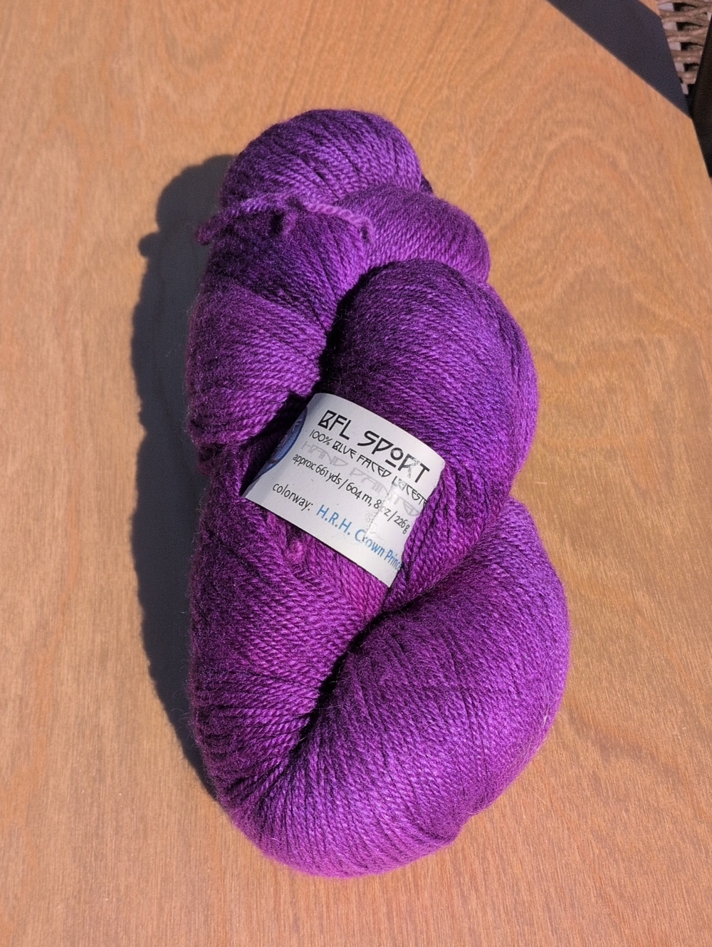 Huge Skein! Blue Moon Fiber Arts BFL Sport-  Yarn 100%  Wool  -Hand Dyed